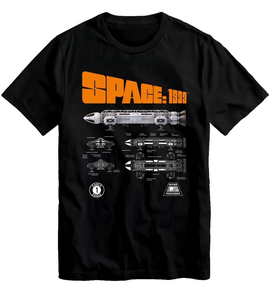 Official Licensed Space 1999 Black Unisex T-Shirt 1 Design