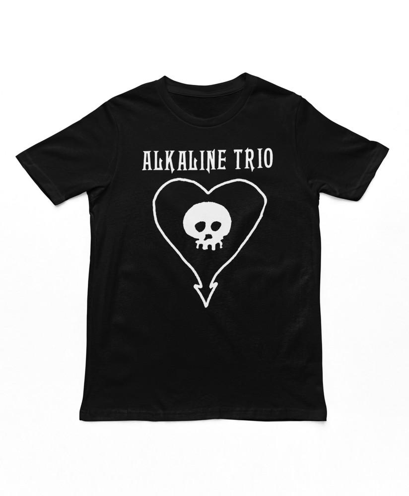 Alkaline Trio Classic Heartskull Mens T Shirt Music Classic Rock Band Tee Black Unisex T-Shirt