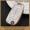Golden-edged TPU Car Flip 3 Button Key Case Protective Cover For Chevrolet Cruze Aveo 2014 2015 2016 2017 2018 2019 2020 Accessories