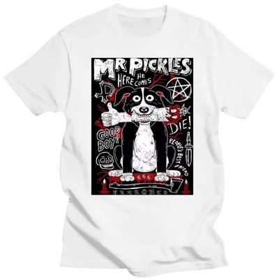 Футболка Mr Pickles Мужская Хлопковая Футболка с Собакой Колли Круглый Вырез Смешная Футболка Взрослая Adultswim Злая Сатана Футболка Уличная Одежда
