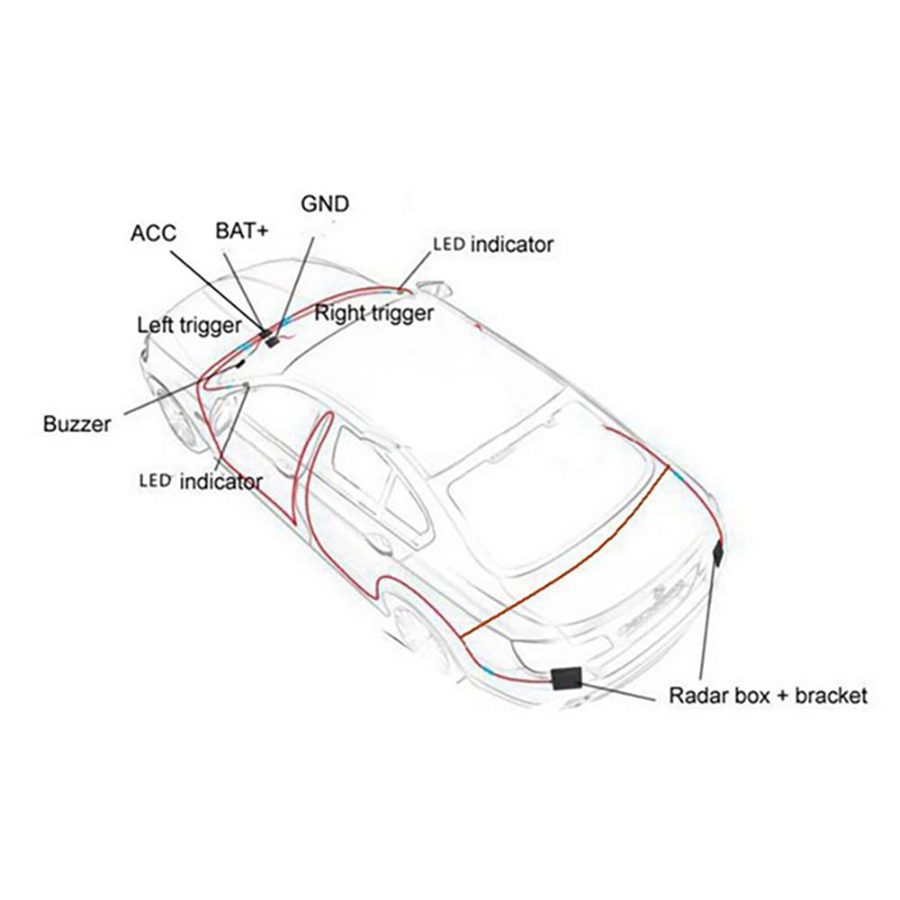 24Ghz Radar Based Blind Spot Monitoring System Lane Change Safe Auxiliary Device