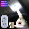 1Pcs LED Car Mini Touch Light Car Roof Magnet Camper Car Interior Lighting USB Charging Portable Auto Roof Reading Night Lamp