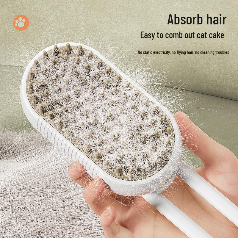 Douyin Electric Pet Bath & Massage Brush: Steam & Spray Comb for Cats & Dogs