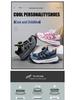 W.KIDS Multi-Color Fleece-Lined Sports Shoes with Fashionable Patchwork, Cool Buckle Design, Warm & Comfortable.