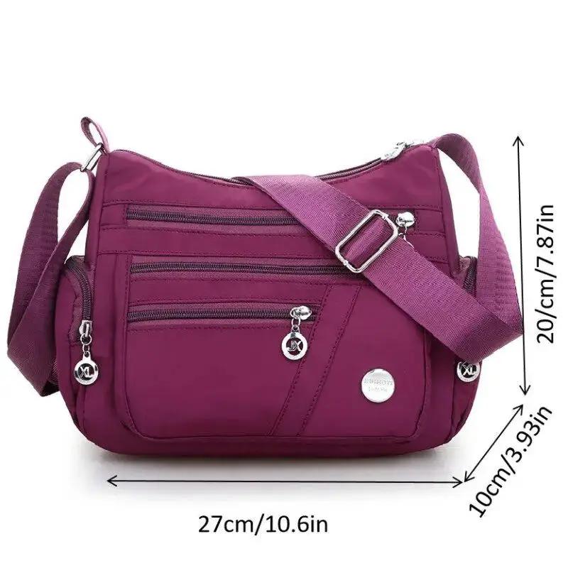 Women Cossbody Bag Waterproof Shoulder Bag Tote Casual Nylon Purse Handbag RFID Lightweight Messenger Bag