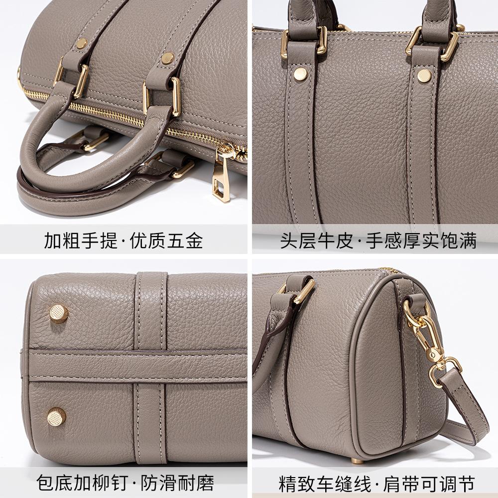 Pillow Bag Niche Design First Layer Cowhide Retro Style Handbag High Sense Fashion Versatile Messenger Bag