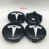AAAIK1 20pcs 56mm 60mm 68mm For Tesla Model 3 Model Y Model S X Car emblem Wheel hub Center Cap Badge covers Decals Styling accessories