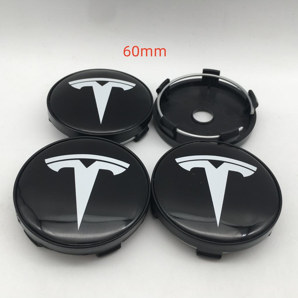 AAAIK1 20pcs 56mm 60mm 68mm For Tesla Model 3 Model Y Model S X Car emblem Wheel hub Center Cap Badge covers Decals Styling accessories