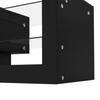 TV Wall Cabinet Set, Black TV Cabinet + Black Coffee Table, Black High-Gloss Wall Cabinet, Living Room Set, High-Gloss Set with LED Lights