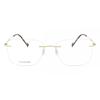 Rimless Rectangle Shiny Gold SmaRtbuy Collection Henny Rt 009 C1 Fashion Unisex Eyeglasses