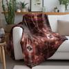 Geometric Red Rose Pattern Fleece Blanket Soft Cozy Throw Bed Sofa Decorative Warm Throw Blanket