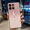 Чехол на телефон A-Z Буква с цветком Синее Звездное небо Для ZTE Blade A35/A55 Мягкий силиконовый Черный чехол Защита от царапин