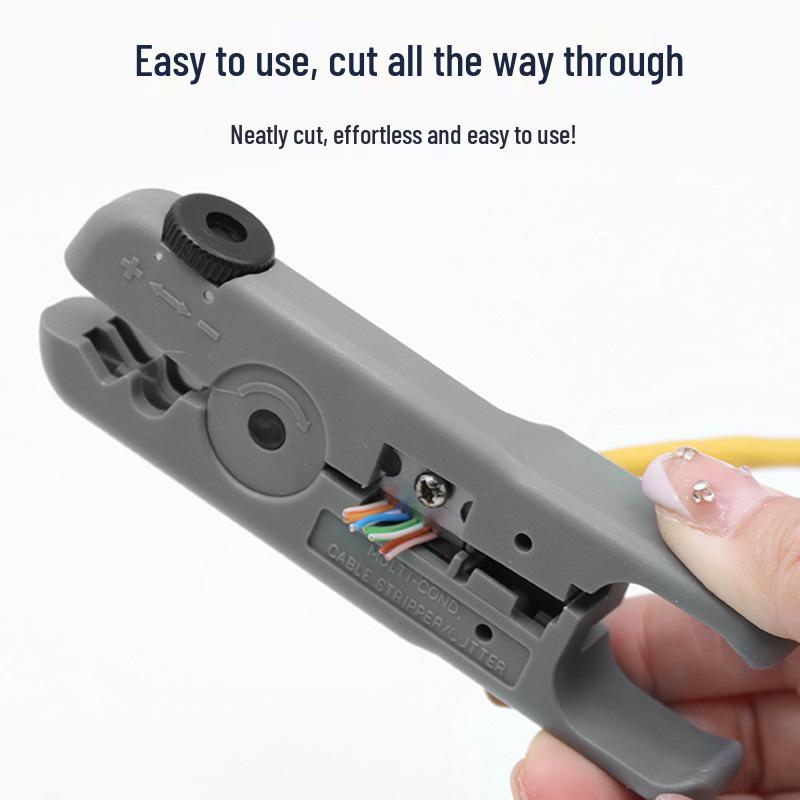 Portable Three-in-One Network Cable Stripper & Cutter Tool Pliers