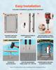 VEVOR Pool Fence Gate, 1.2 x 0.75 m Inground Swimming Pool Fences Gate, Outdoor Security Fencing Door Kit with Metal Latch and Stopper