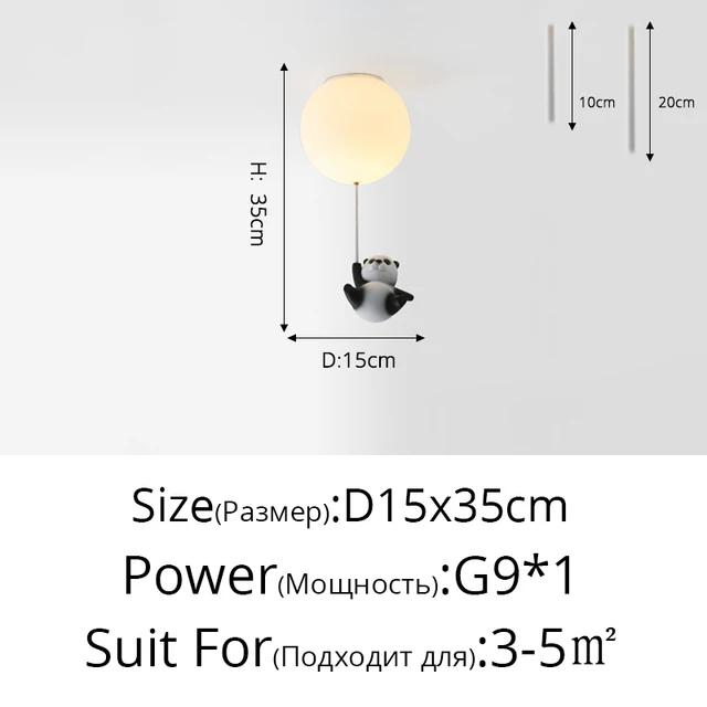 Мультяшный медведь Детские светодиодные люстры Воздушные шары Светильники для детей Спальня Гостиная Столовая Подвесные светильники Дизайнерские лампы