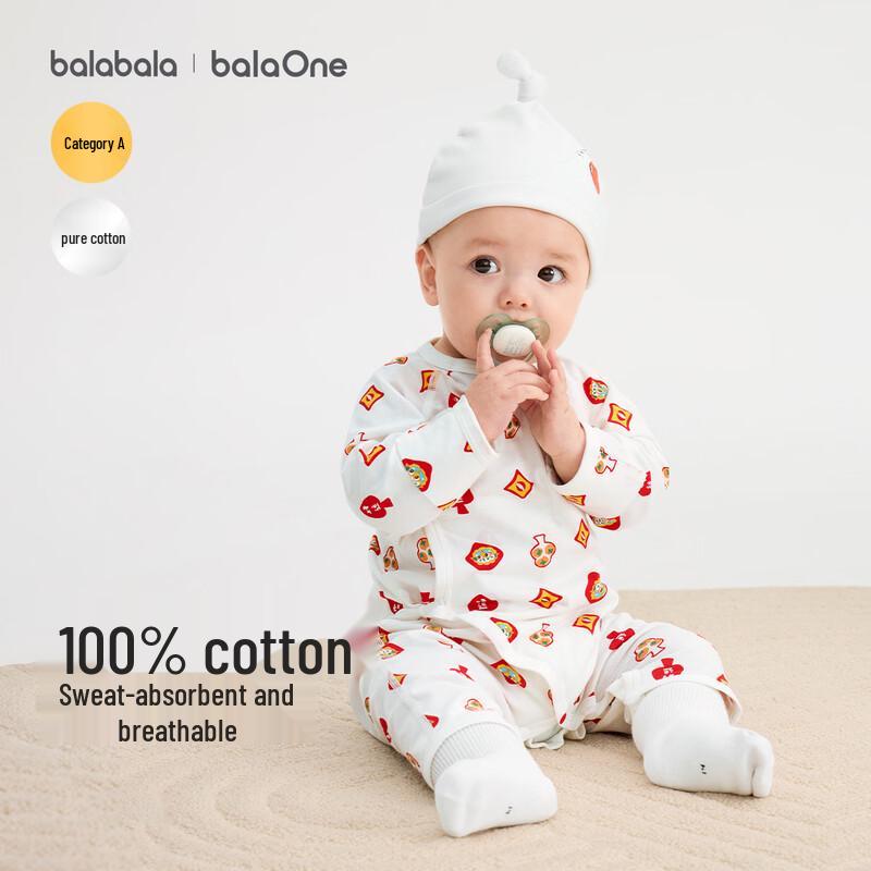 Хлопковый комбинезон с длинным рукавом для новорожденных Balabala