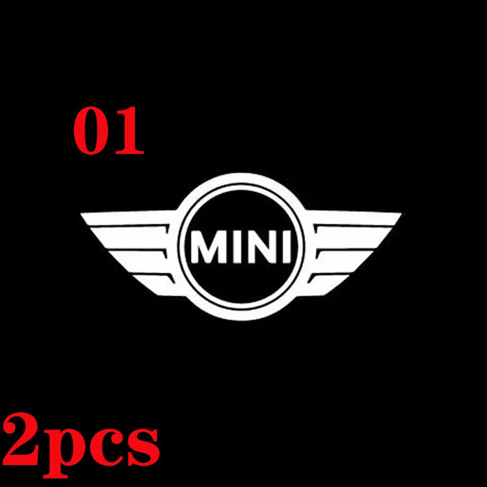 ABCB1 2pcs--LED Light Car Door Projector Car Welcome Light For Mini Cooper Works R55 R56 R50 R53 R60 R61 F54F55F56 F60 Car Accessories
