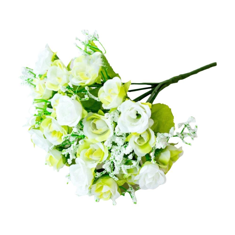 Шелковый цветок Искусственный цветок Букет из 21 головки Без вазы Роза Искусственный цветок Украшения