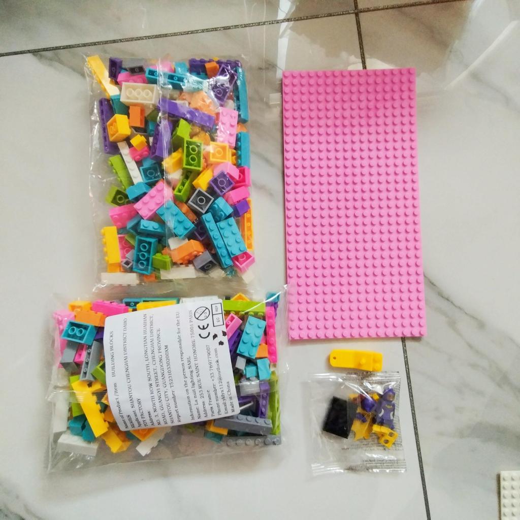 Building Blocks Hybrid Particles520g Bulk 17Colours DIY Toys for Children Free Base Plate Jigsaw Puzzle