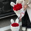 Пакет материалов для букета Кроличьи ушки Нелиняющий Устойчивый к разрыву Плюшевая поверхность Полуфабрикат Набор материалов для цветов Праздничный атрибут