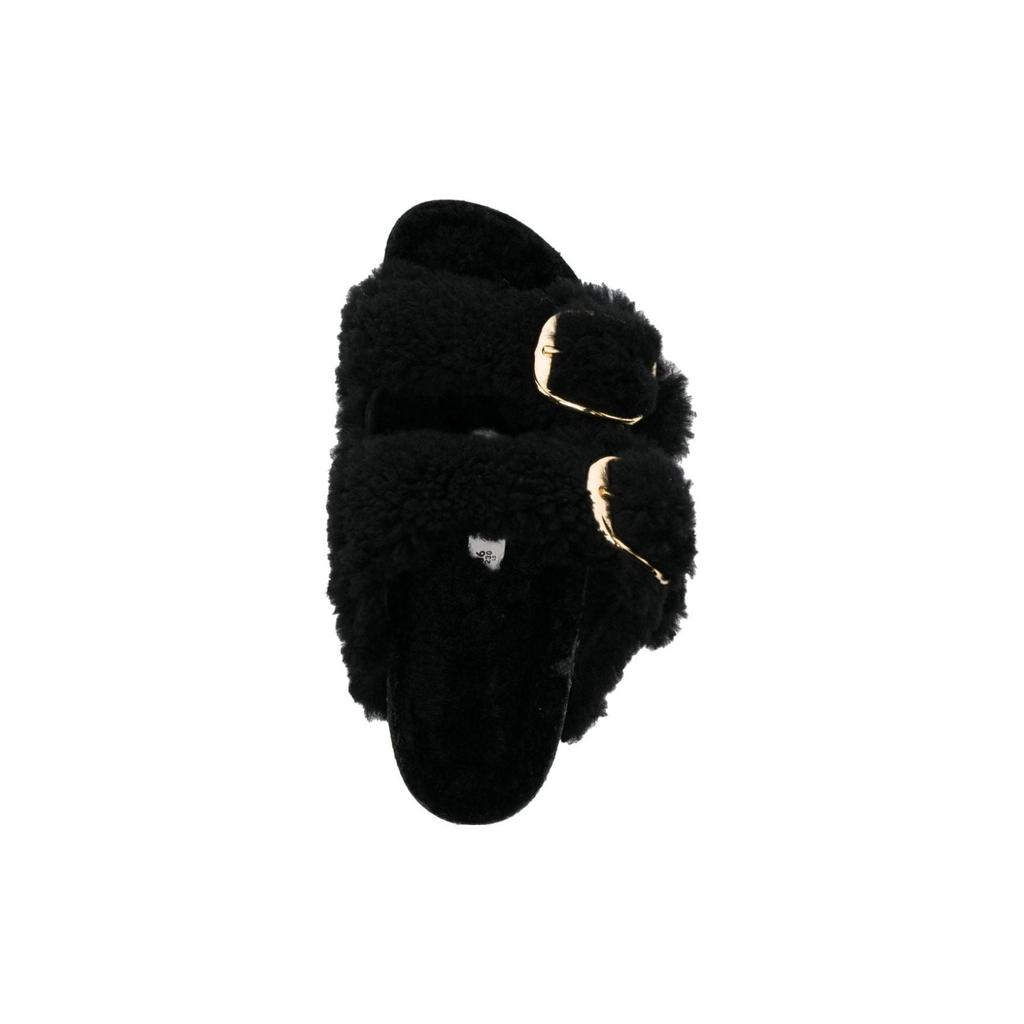 (WMNS) Birkenstock Arizona Big Buckle Shearling Narrow Fit 'Black Gold' Women's 1025920