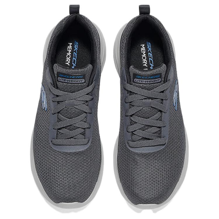 Skechers Спортивные мужские простые удобные прочные дышащие упругие низкие повседневные кроссовки Мужские кроссовки Серый 8790233-CCBK
