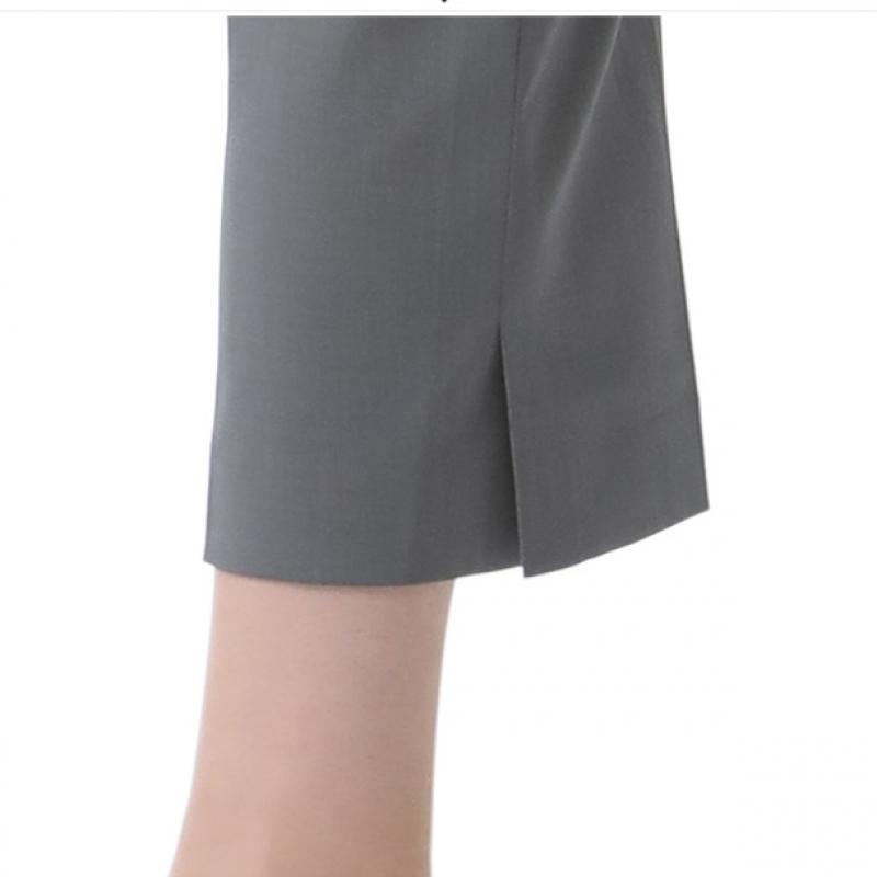 Она S miSS классические однотонные брюки с разрезом сбоку