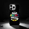 No Signal TV ART Phone Case For iPhone 17,16,15,14,13,12,11 Plus,Pro Max,XS,Colored silver phone case