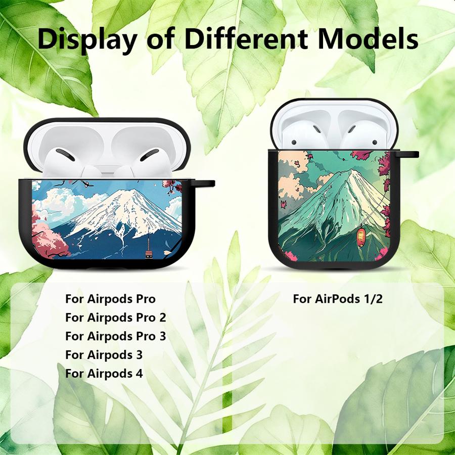 Чехол для наушников Airpods 1 2 Pro2 Pro3 3 Pro 4 с японским пейзажем.