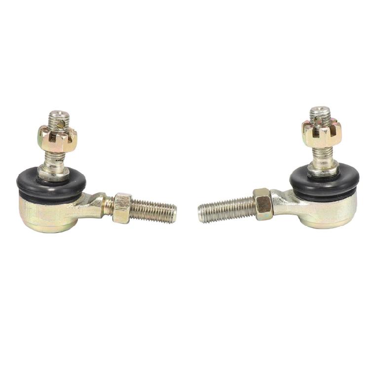 110-250cc Steering Ball Joint Replacement Set for Go Kart Front End Service, 10mm Main Pin Hole, 28mm Threaded End Length, Pair for Linkage Repair