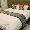 European Cotton and Linen Bed Flag with Diamond Shaped Flower Pattern Beds End Towel Hotel Homestay Special Bedding Bed End Cover Cushion Pillow