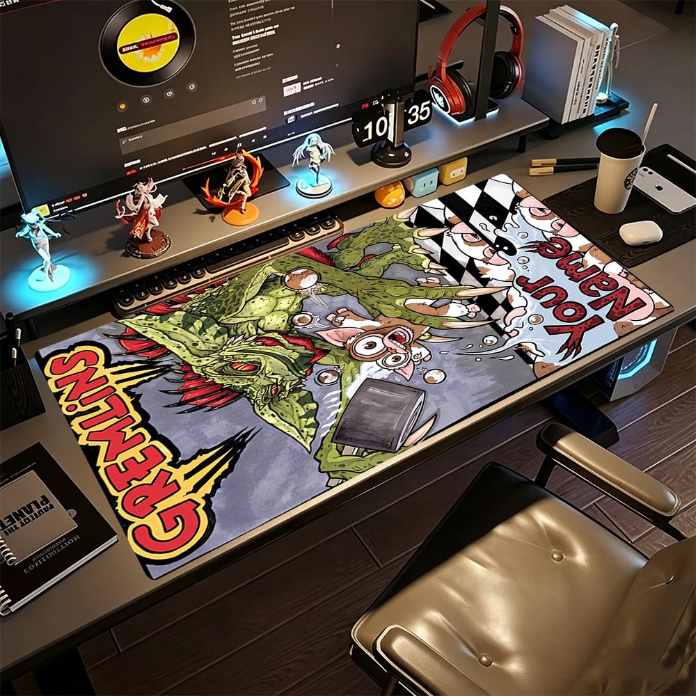 Gremlins Customized Name Mouse Pad Desk Mat Study Desk Mat Non-Slip Rubber Base Gaming Accessories Ideal Gift for Gamers