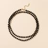 Colorful Double Layer Natural Stone Stackable Necklace for Women Handmade Beads Choker Necklaces Bohemia Summer Jewelry