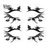 Skin Friendly Eye Makeup 2 Pairs Halloween Tattoo Stickers, Waterproof Temporary Face Decals with for Parties Pumpkin Bat Spider Web, Easy Apply