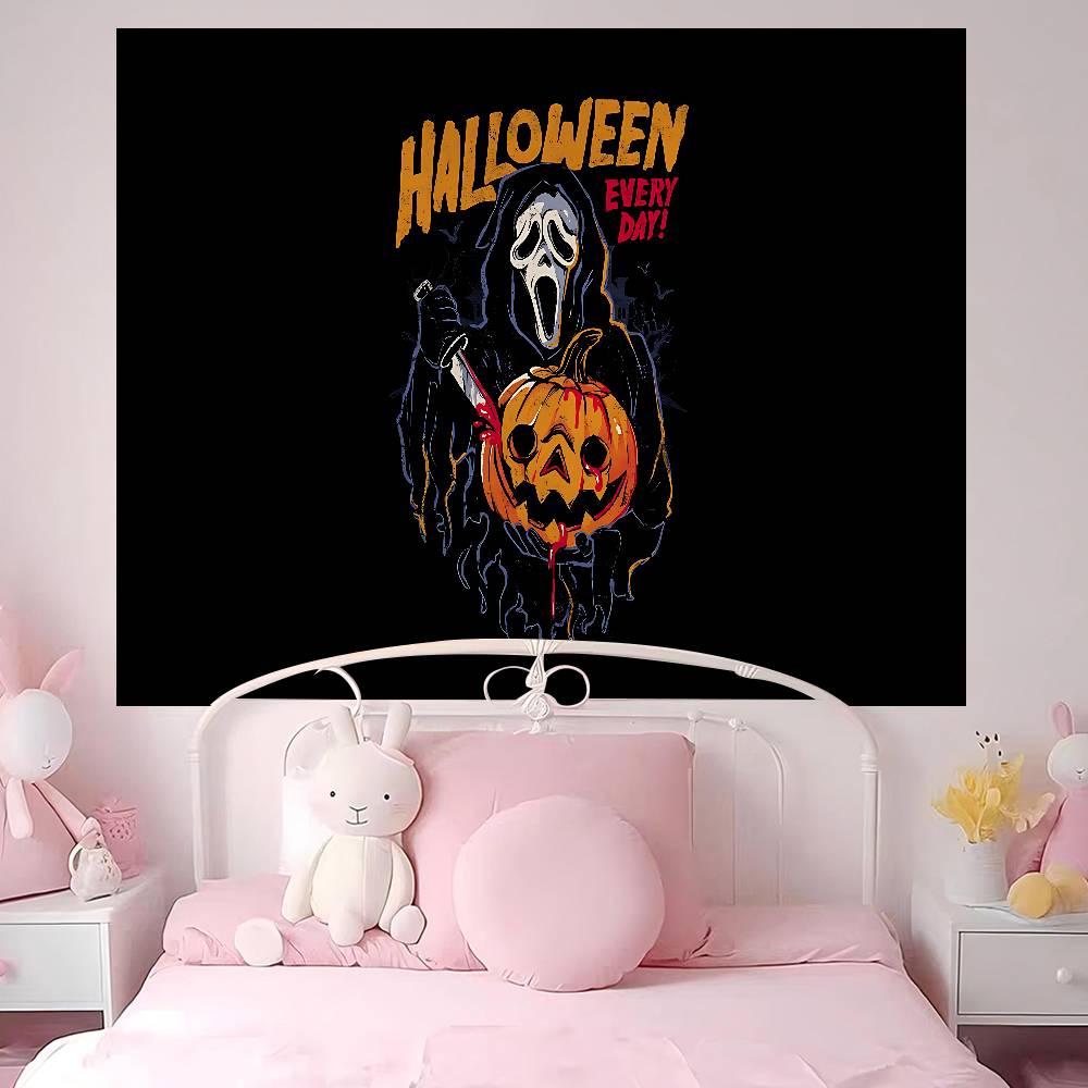 SSCREAMS Horror Movie Cartoon Tapestry for Living Room Home Dorm Decor INS Home Decor