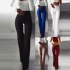 Women Fashion Solid Elasticity Leggings Bell-bottoms Pants