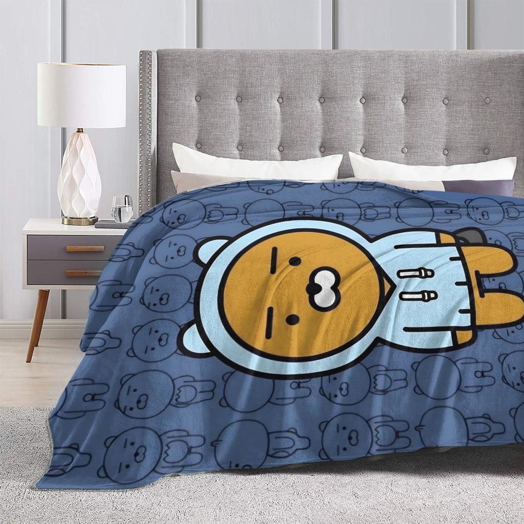 K-Kakaos F-Friends Ryan Blanket  Super Soft Fashion Plush Bedding Throws For Outdoor Travel Office Flannel Bedspread Bed Cover