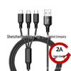 Быстрый 3-в-1 USB-кабель 100 Вт для автомобильных зарядных устройств Apple и Type-C
