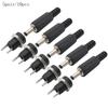 5Pairs 5.5x2.1mm DC Power Supply Male Plug + Female Jack Panel Mount Solder Wire Connector 5.5 * 2.1mm DC Plug Socket Connector