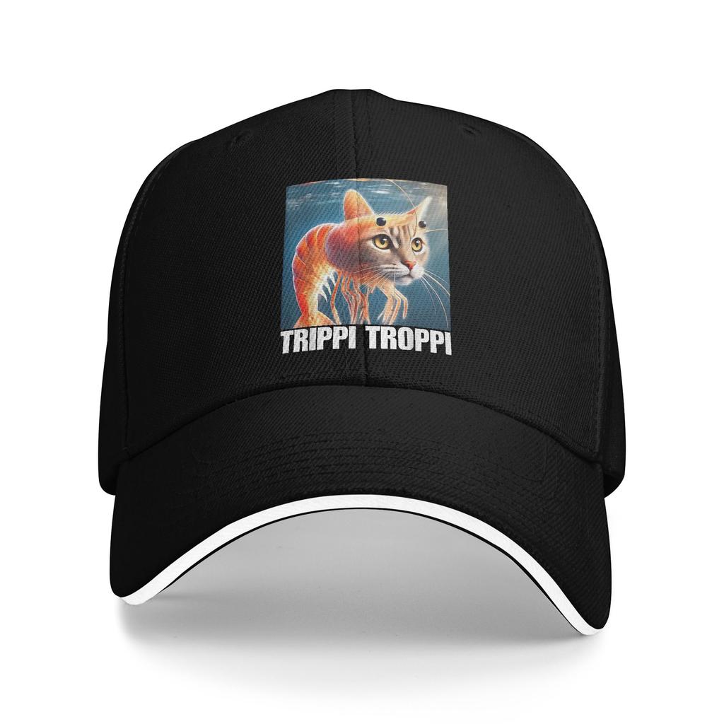 Унисекс Женские Шапки Trippi Troppi Кот Креветка Модная Бейсболка Тракер Головной Убор для Путешествий Регулируемая Посадка