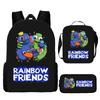 Детский дорожный рюкзак Rainbow Friends из прочного материала в модном уличном стиле для подростков