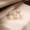 Pearl Studs Bow  Earrings For Women Eardrop Tiny Wedding  Jewelry