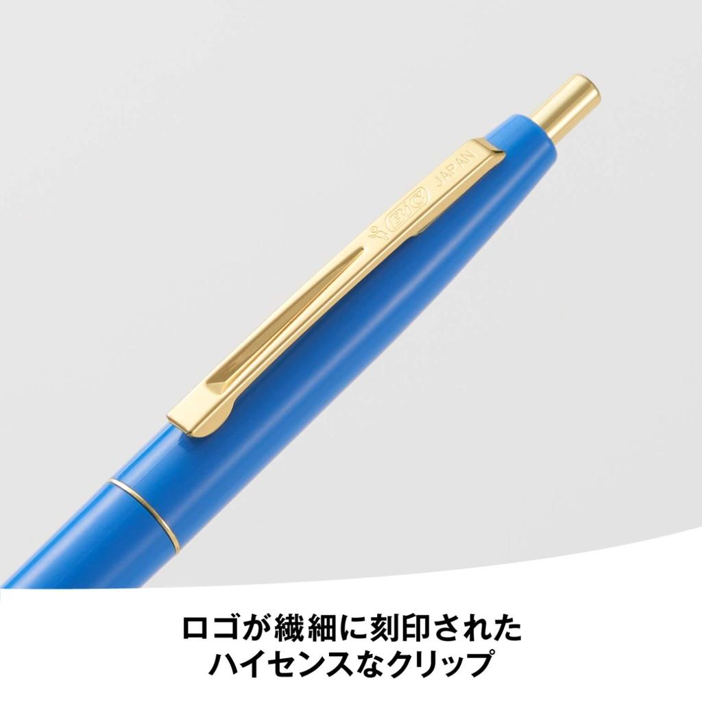 Bic Japan Шариковая ручка с кнопкой Золотая Черная Гладкий Черный Корпус 12 штук CFCGBLK05BLKJ 0.5 На масляной основе