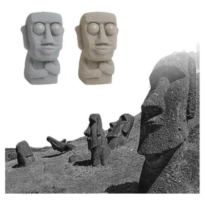 Креативный Забавный Снимающий Стресс Подарок Медленно Отскакивает Мягкая Статуэтка Моаи Сжать Глаза Взрослым Детям Снятие Стресса Настольное Украшение