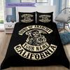 Sons Anarchy Crest Custom Name Pattern Bedding Quilt Set Quilt Cover Pillowcase Home Birthday Gift(1 * duvet cover + 2 * pillowcase, without core)