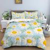 Покрывало на двуспальную кровать Daisy King Flowers Butterfly Постельный комплект для детей, подростков, взрослых Белая цветочная тема 2/3 предмета Полиэстеровый пододеяльник