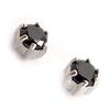 Les Trésors De Lily [K3806] - Silver Black 'Essentiel' Silver Earrings (rhodium-plated) - 4 Mm