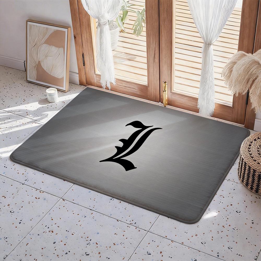 Hot Anime D Death N Note Floor Mat Eco Flannel Doormat Non Slip Odorless Indoor Floor Rug Soft Short Plush Home Mat