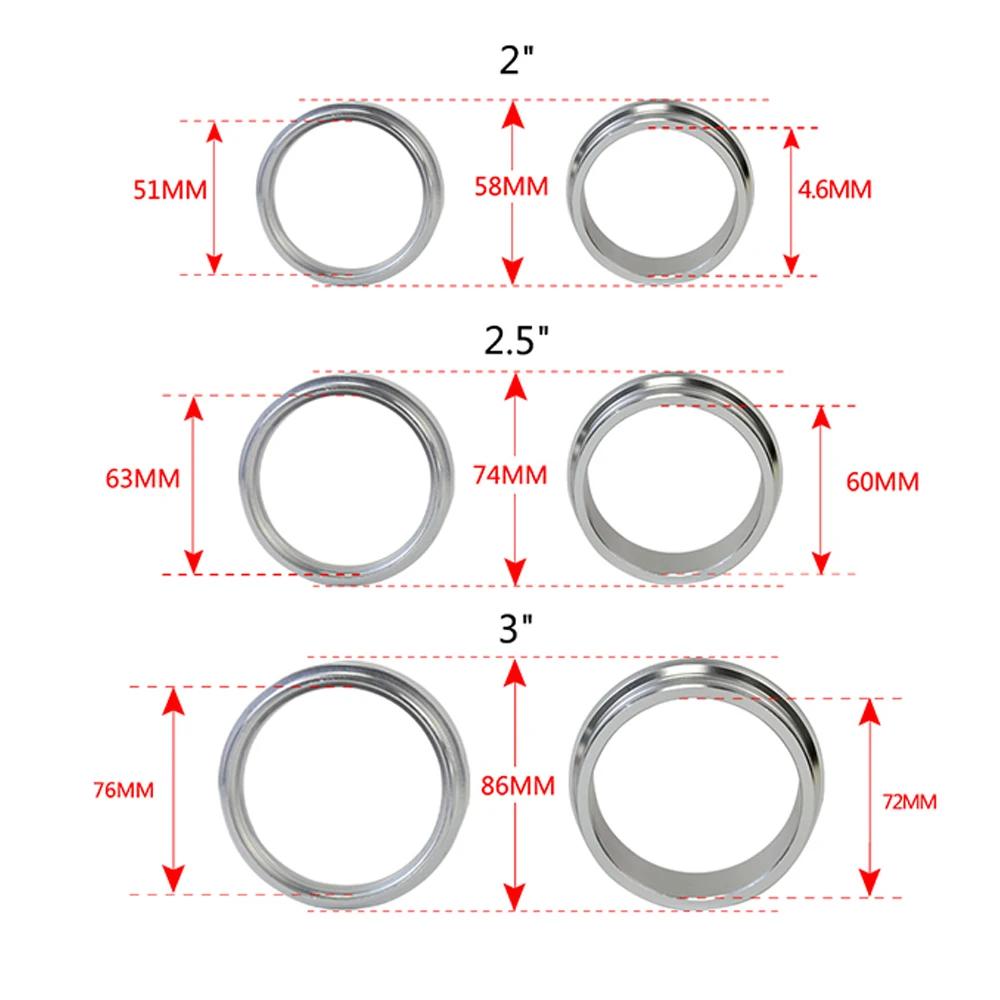 For Intake Throttle Intercooler Pipe 2"/2.5"/3" 4" od Exhaust V-band Clamp w Flange System Assenbly Anodized Clamp