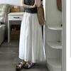 Желтая юбка с характером для женщин на весну и осень, новая юбка А-силуэта с завышенной талией, облегающая, длинная юбка-зонт для маленьких, ниспадающая